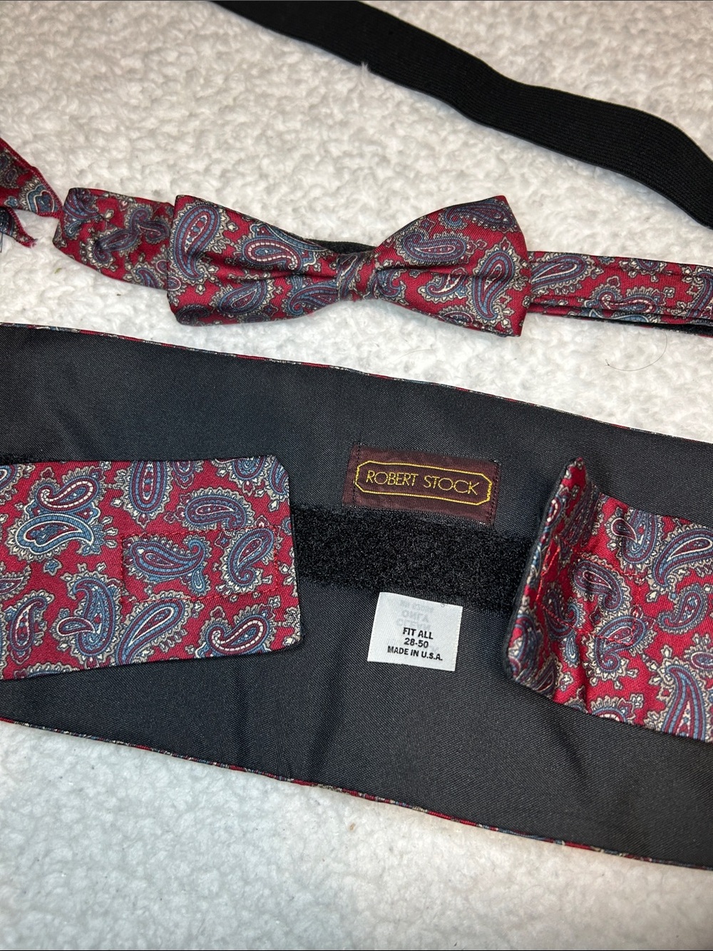 2 Cummerbunds with bow ties & suspenders - Picture 6 of 6